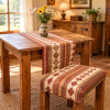 mesa y banqueta de algarrobo